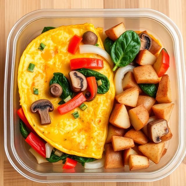 Garden Vegetable Omelet Breakfast